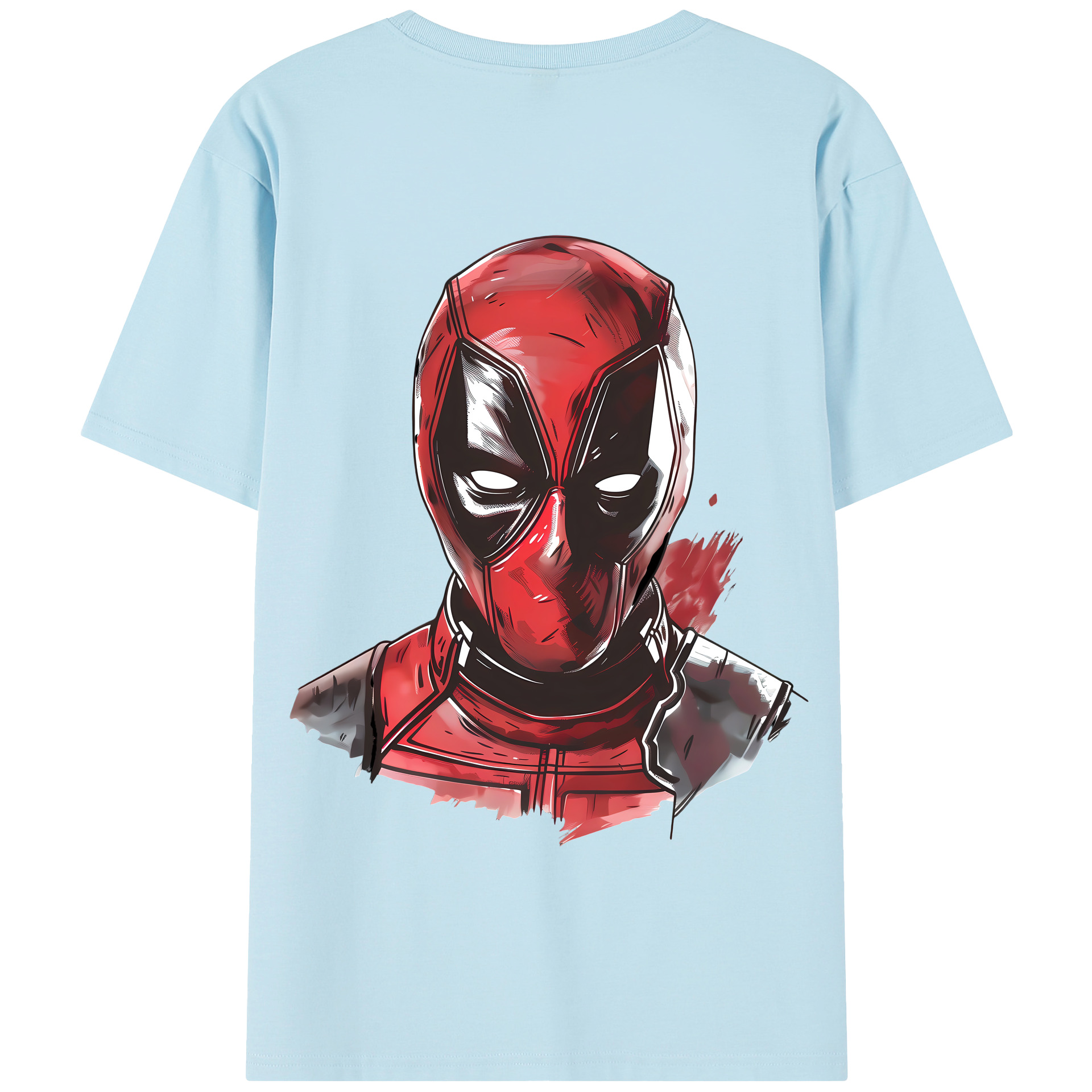 （画像用） Deadpool デッドプール 綿100％半袖Tシャツ（背面プリント）
